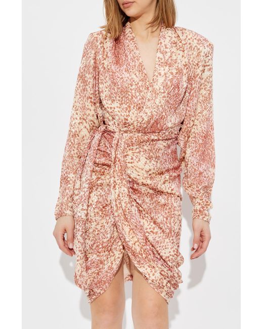 ワンピース ISABEL MARANT 'Cleora' dress Multicolor RO0648FAB4J07I ISABEL MARANT Cleora Midi Dress | Neutrals | FARFETCH