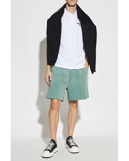 DSquared² Green Sweat Shorts, for men