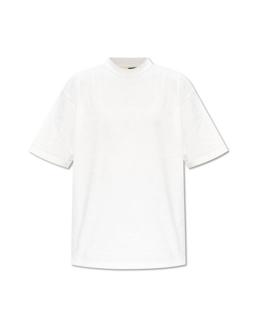 Balenciaga White Logo-printed T-shirt,