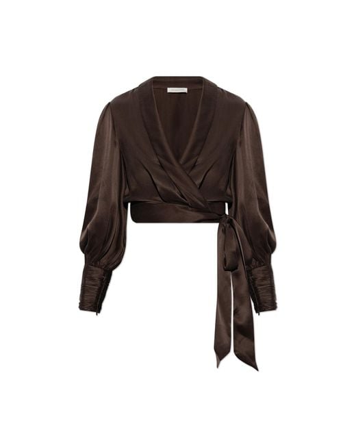 Zimmermann Brown Silk With Tie