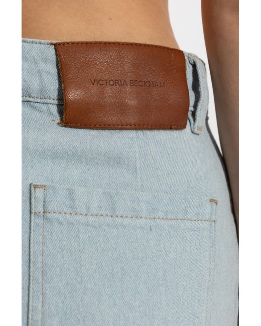Victoria Beckham Blue Jeans With Logo