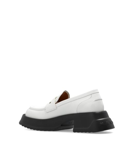 Marni White Platform Loafers,