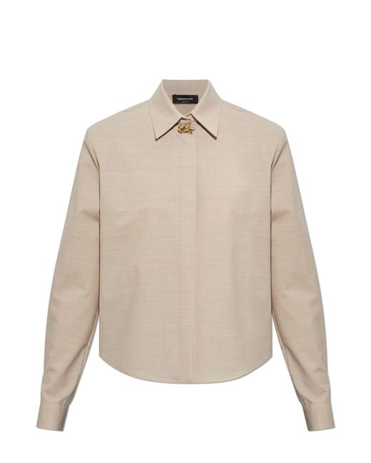 Fabiana Filippi Natural Shirt With Applique