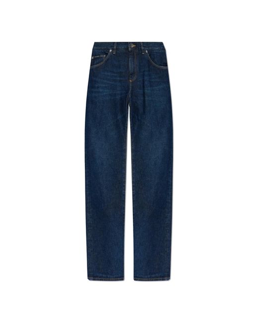 Dolce & Gabbana Blue Straight-Leg Jeans for men
