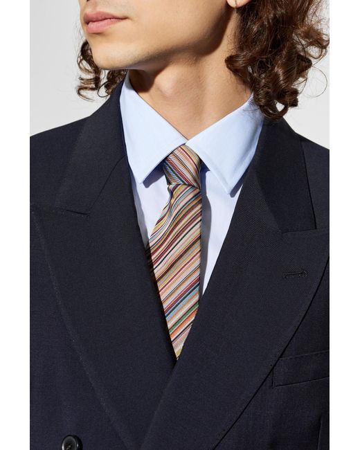 Paul Smith White Silk Tie for men