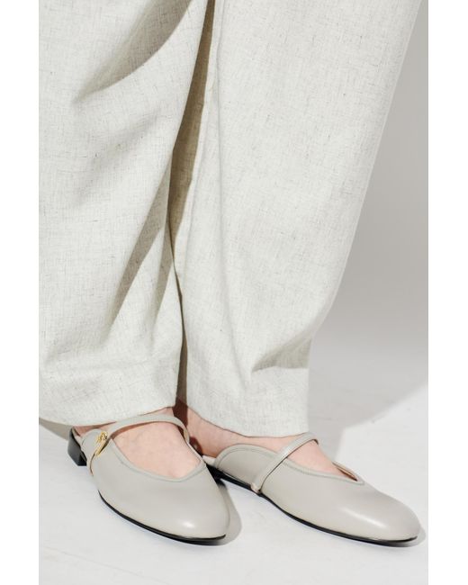 Furla White 'Etoile' Slides