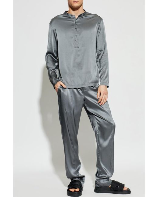 Tom Ford Gray Silk Lingerie T-Shirt for men