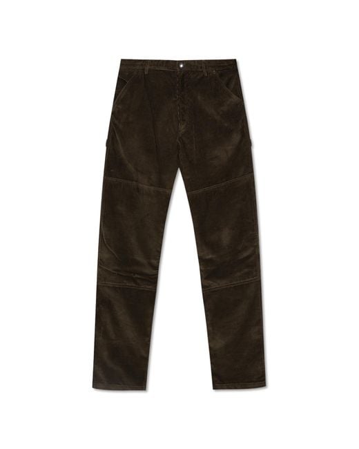 Moncler Green Corduroy Trousers for men