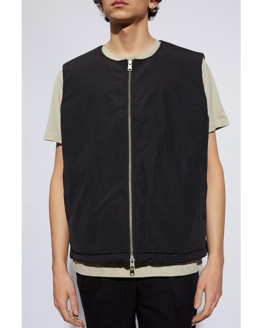 AllSaints Black 'underground' Reversible Vest, for men