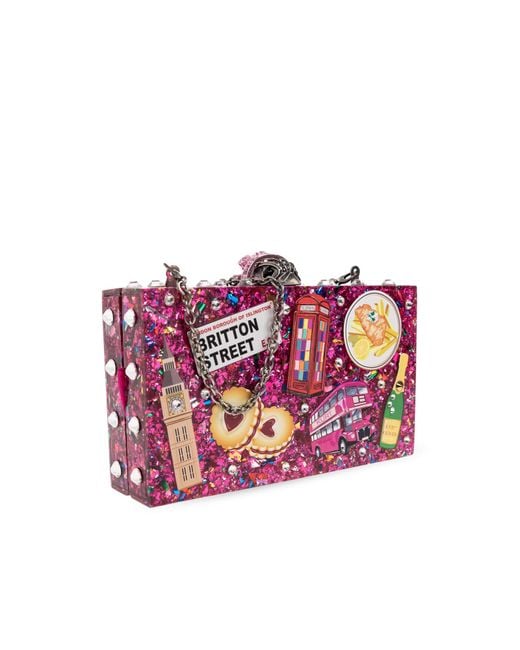 Kurt Geiger Black Clutch Bag 'London Box'