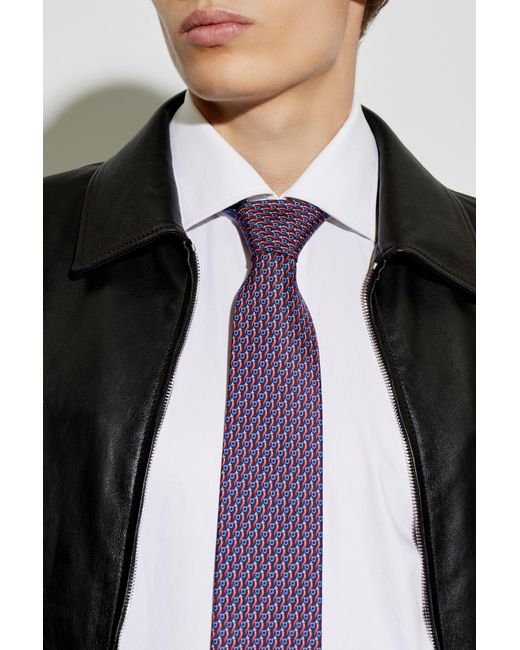 Ferragamo Purple Silk Tie for men