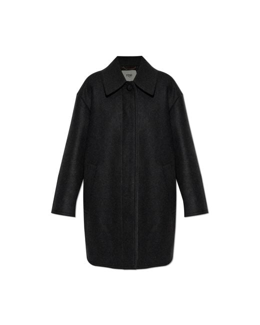 Fendi Black Wool Coat