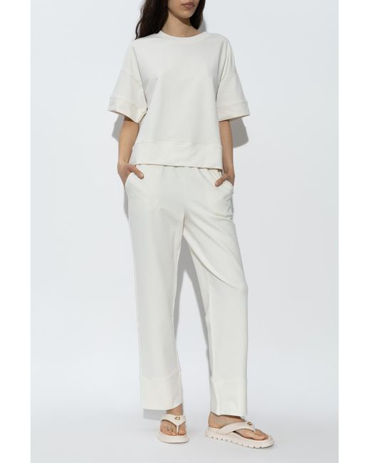 Hanro White T-Shirt From The "Natural Living" Collection