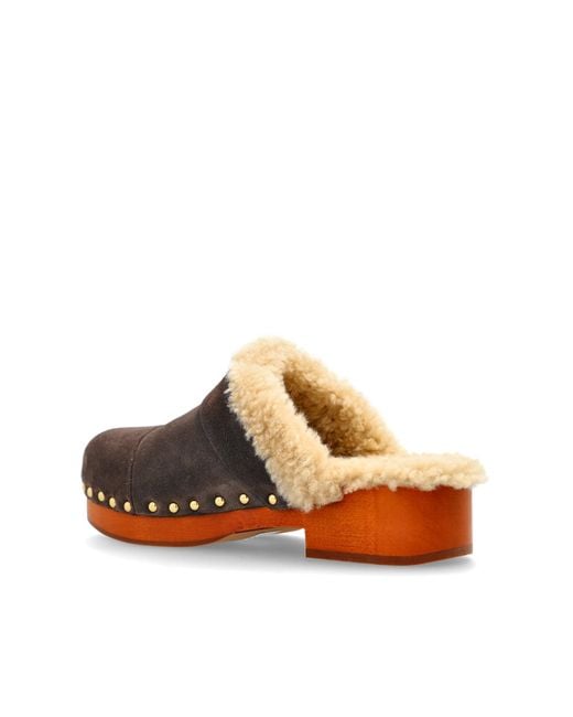Chloé Brown Clogs 'Jeannette'