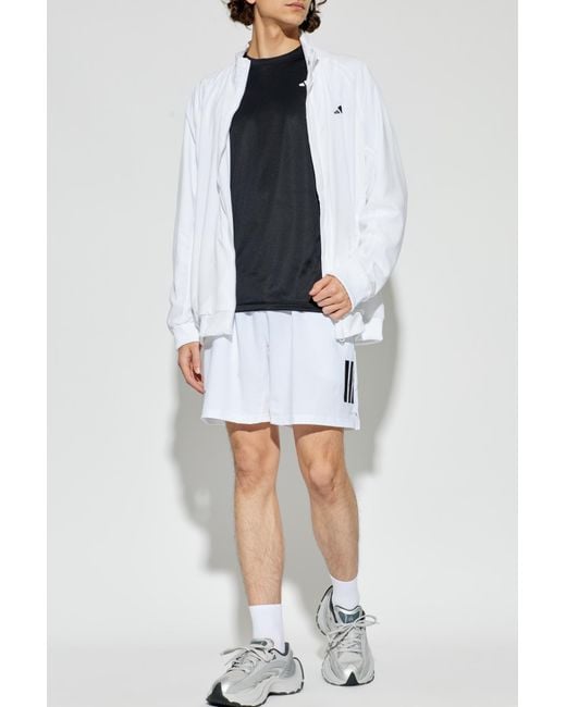 Adidas Originals White Light Jacket With Logo for men