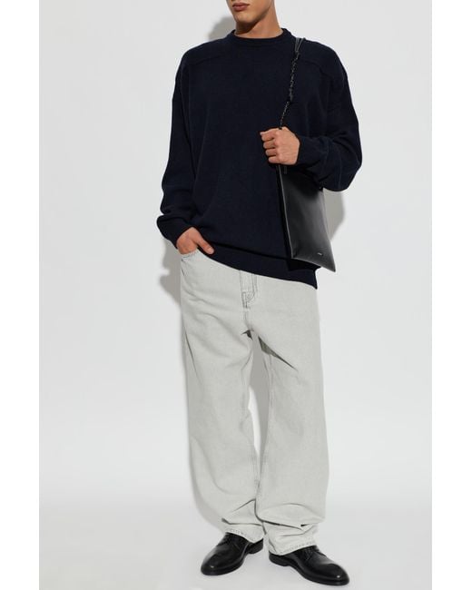 Jil Sander Gray Straight-Leg Jeans for men