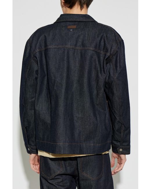 Rag & Bone Blue Denim Jacket With Logo Appliqué for men