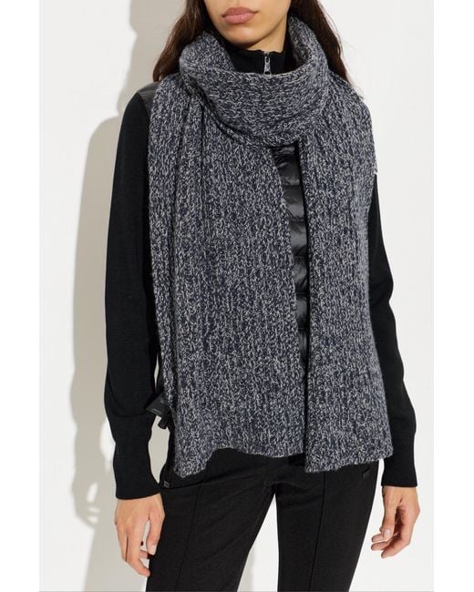 Paul & Shark Black Wool Scarf