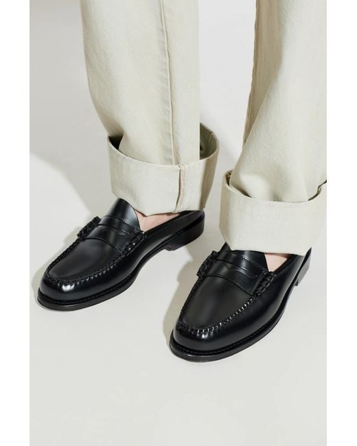 G.H.BASS Black Weejun Heritage Penny Slides for men