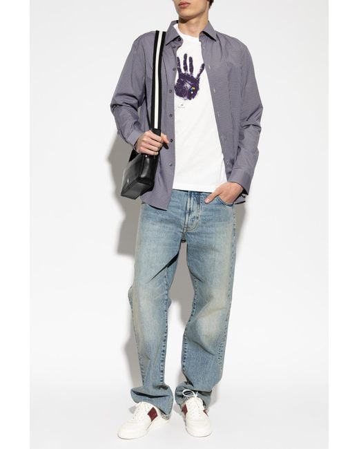 Paul Smith Purple Checked Pattern Shirt for men