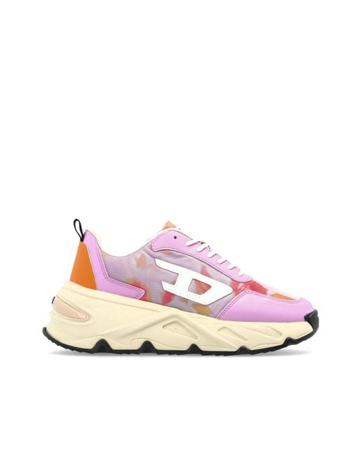 DIESEL Pink Sports Shoes On The 'S-Savannah Tulu' Platform