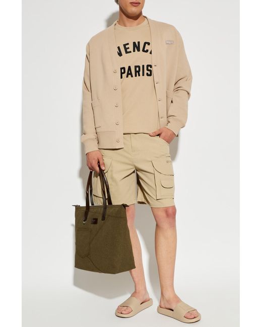 Balmain Natural Cargo Shorts for men