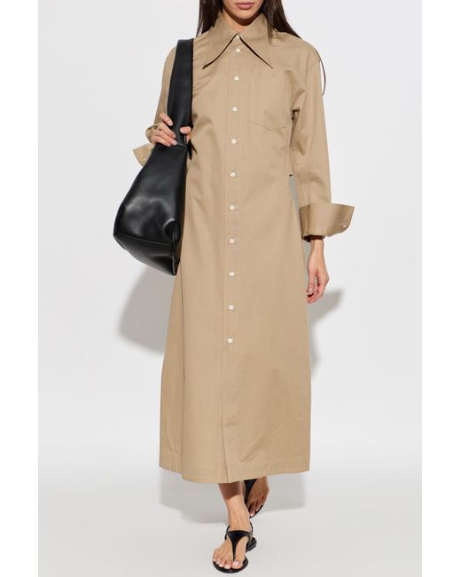 AMI White Shirt Dress
