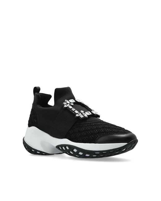 Roger Vivier Black 'Viv' Run' Sneakers
