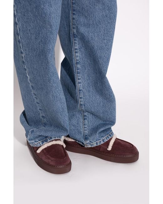 Inuikii Brown Mule Wool Slippers