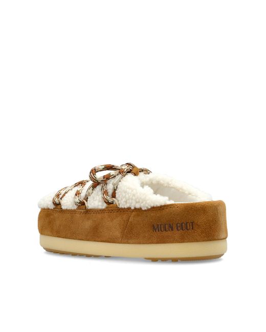 Moon Boot Brown "Mb Evx Mule Shearling" Shoes