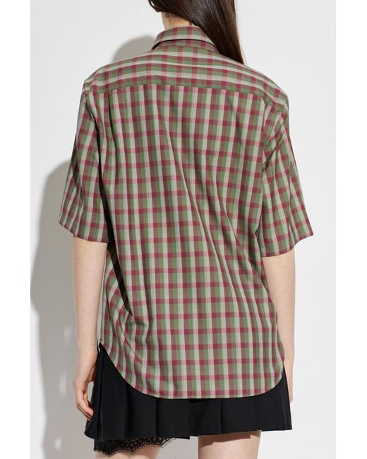 Acne Multicolor Checked Pattern Shirt