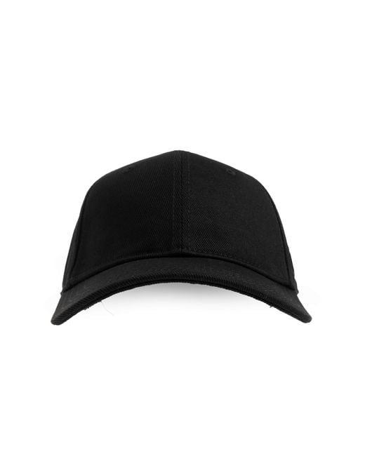 DIESEL Black Cap With Visor 'C-Zav' for men