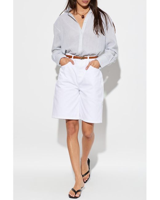 Anine Bing White Plaza Shirt