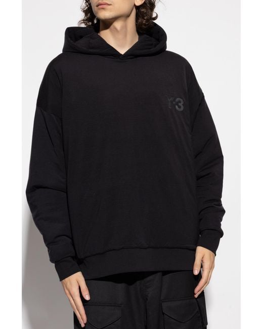 Y-3 Black Hoodie With Padding for men