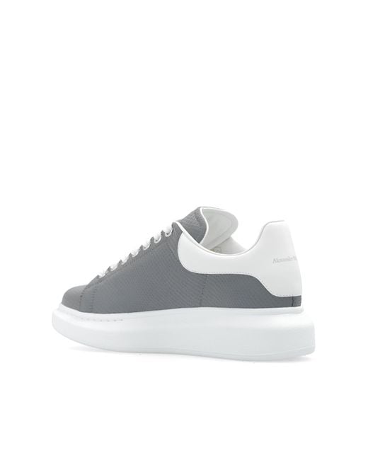 Alexander McQueen - Exaggerated-Sole Reflective-Trimmed Leather Sneakers -  Black Alexander McQueen