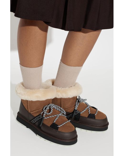 EMU Brown 'Blurred Micro' Snow Boots