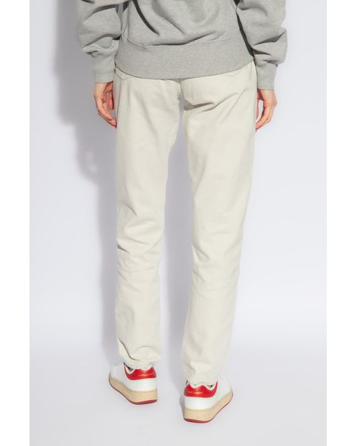 Saint Laurent White Jeans With Tapered Legs,