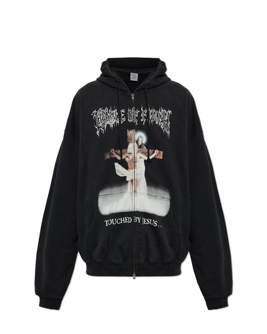 Vetements Black Sweatshirt With Print for men