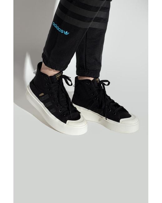 Adidas Originals Black 'nizza Bonega Mid W' Sneakers
