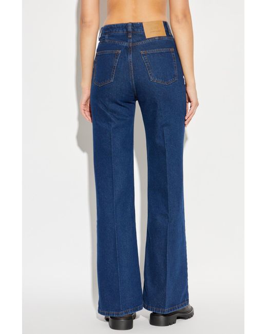 AMI Blue Flared Leg Jeans