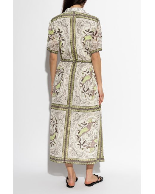 Tory Burch White Patterned Dress