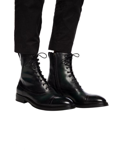 Berluti 'eris' Lace-up Ankle Boots Black for men