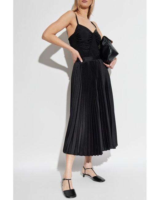 Jil Sander Black Pleated Skirt
