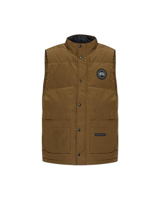 Canada Goose Green Down Vest Freestyle for men