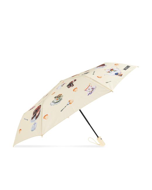 Moschino Natural Folding Umbrella