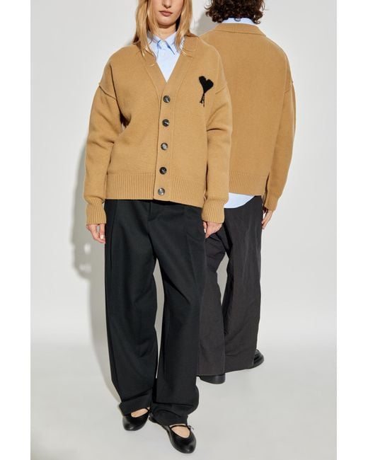 AMI Natural Wool Cardigan