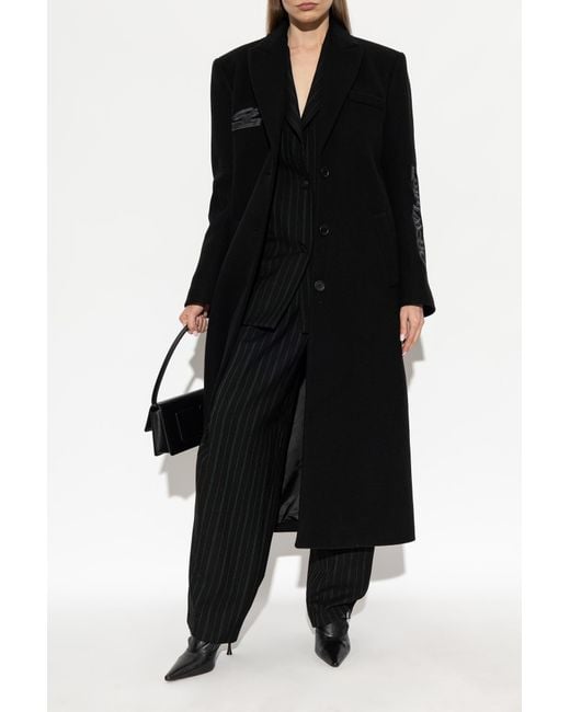 Off-White c/o Virgil Abloh Black Wool Coat