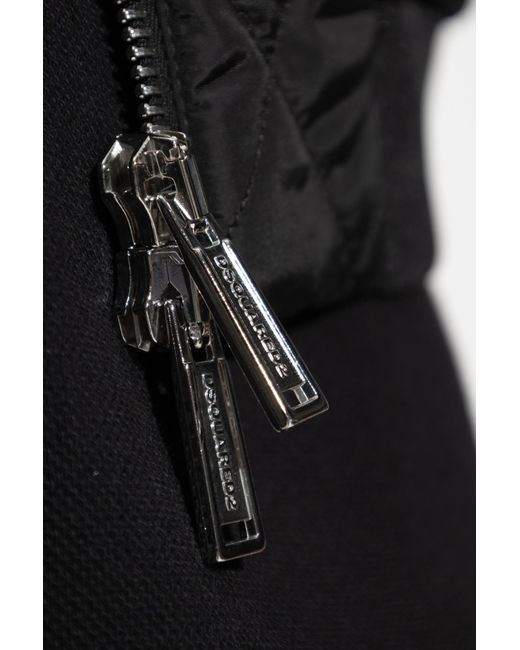 DSquared² Black Quilted Jacket for men