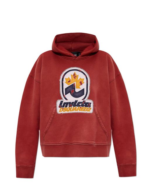 DSquared² Red Sweatshirt With Logo