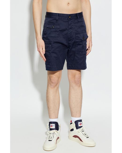 DSquared² Blue 'Cargo'-Type Shorts for men